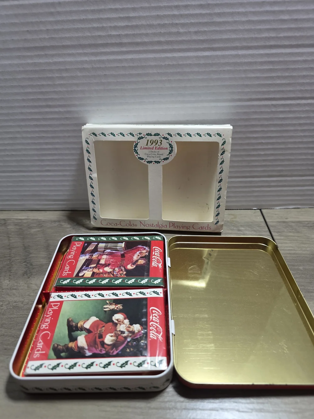 1993 Vintage Coca Cola Playing Cards Limited Edition Santa 2 Deck NEW SEALED